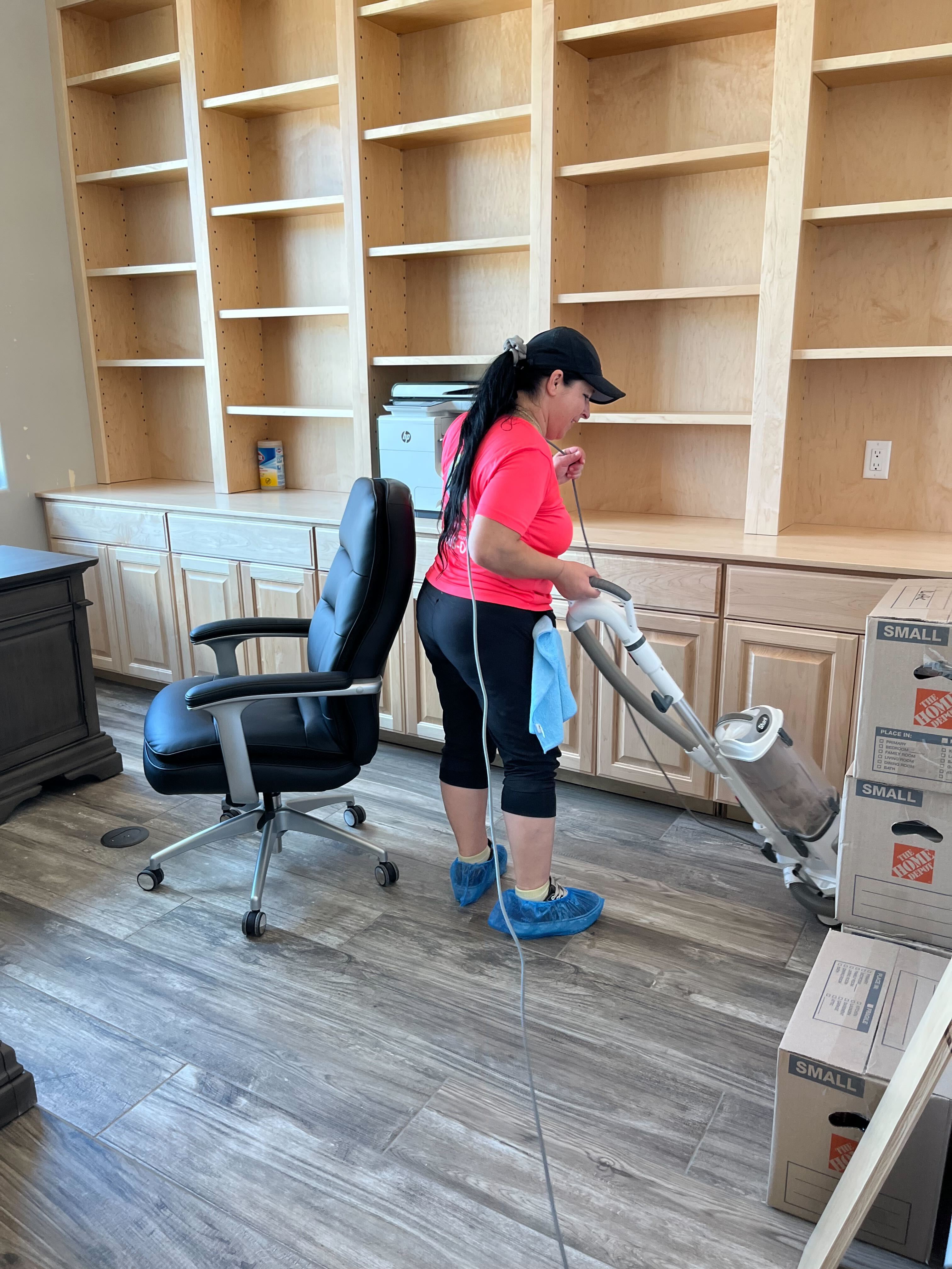 Professional cleaning team member
